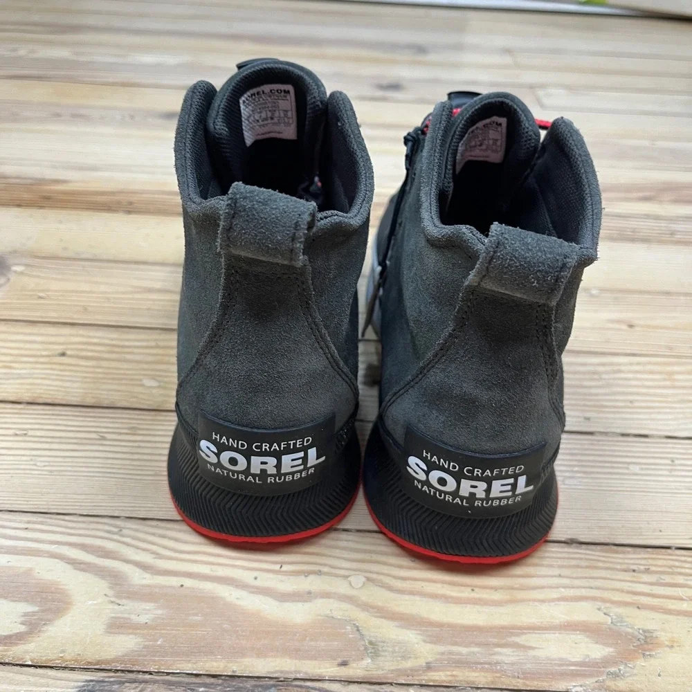 Sorel Out N About III Classic Waterproof Duck Boots Quarry Black Red NY4564-091